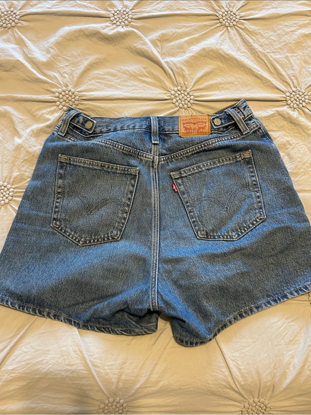 Levi's High-Rise Blue Denim Shorts